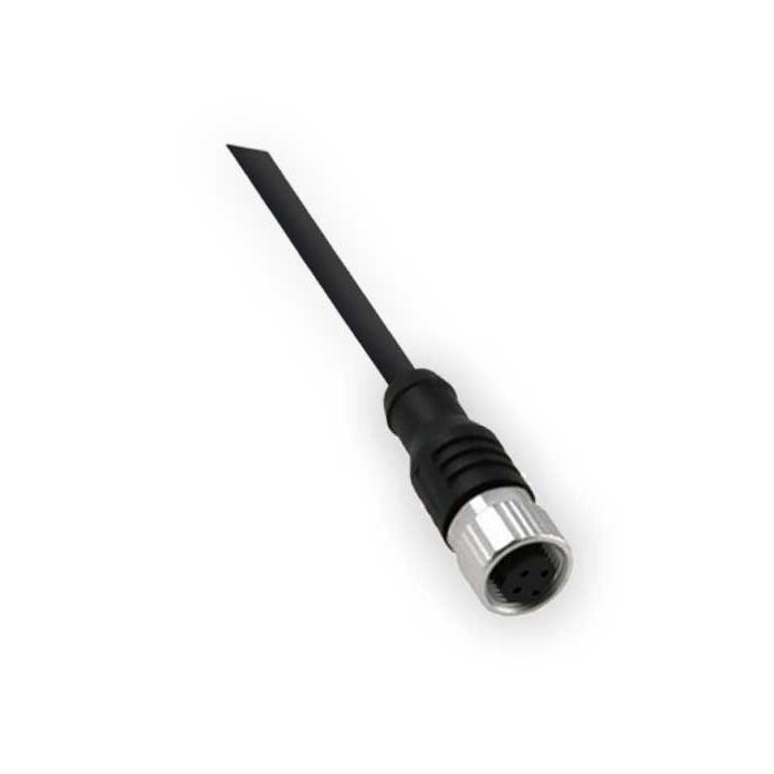 M8 3Pin，母头直型、单端预铸PUR柔性电缆、黑色护套、耐高温、63H001-XXX