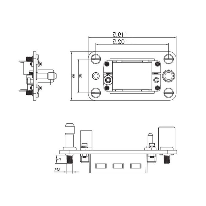 气/电快换模组、适配4个标准模块、H16B-M4-F、09140161001